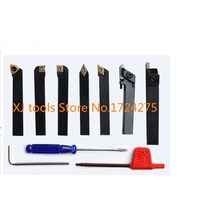 목공 탁상 소형미니 선반 기계 티타늄 공구 세트 인서트가있는 6mm/8mm/10mm 7 개/대 인덱서 블 카바이드, 01 6mm