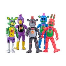 Five Night Freddy의 받은 Jian Yia|5개 세트 FNAF 액션 피규어|모든 장난감 을 인형 | 폭시 관절 |피규어 프레디/김 프레디/폭스/치카/보니|사이즈 56|