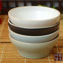 국그릇 도자기 대접 전통 자기 세라믹 그릇 1P, 민트