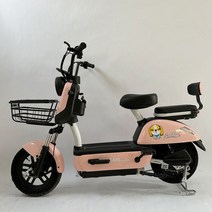 전동스쿠터 출퇴근용 전기스쿠터 2인용 전기자전거 48V 12AH, C. 핑크