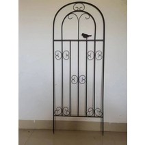 철제 넝쿨지지대 정원 화단 꽃밭울타리 장미펜스 포도 나팔꽃 지주대 트렐리스 정원가꾸기용품, 화이트 1.2M(1개)