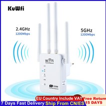 Kuwfi wifi 리피터 5g 1200mbps ap 라우터 802.11ac wifi 증폭기확장기 장거리 wi-fi 신호 부스터 repetidor wifi, 씨엔, EU 플러그
