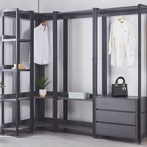하스민퍼니처 DIY 행거 600 코너장 모던 옷장 진열대, 화이트