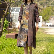 [디얼마미] 고우나 인견 자켓원피스 미시옷 빅사이즈 엄마옷 생활한복 중년 여성 마담