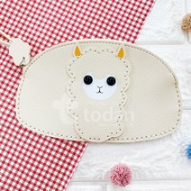 [토단]가죽 동물 미니 파우치 (라마)