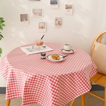 선데이체크 방수 테이블보 4인용 4color, 옵션선택, 옐로우체크:4인용