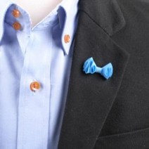 남성코사지 미니리본 부토니에 핀 1P