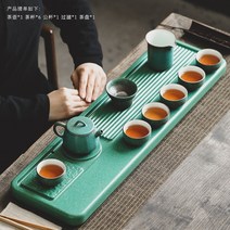 중국 일식 전통 이효리 보이차 다도 다기 찻잔 세트 하이 엔드 쿵푸 차 세트 홈 거실, 히든시 블루 원윤 핸드 헬드 포트 10 개 스톤