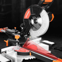 금속 슬라이딩 각도 절단기 목재 탁상원형톱 커팅기, 8인치 로드 쏘