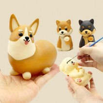 멍냥이 컬러링 키트 DIY 컬러링토이 색칠놀이 미술놀이 집콕놀이 입체컬러링 색칠 취미키트 8종 유기견기부, 웰시코기
