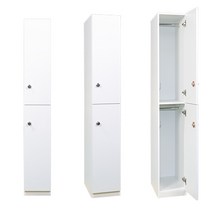 락카원 LPM 2단 락카장 수납장 락커 캐비넷 개인라커룸 사무실 병원 헬스장 락커룸 사물함, 브라켓(돌출형), 그레이