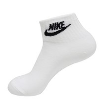 나이키 NSW 에브리데이 에센셜 앵클 3팩 양말 화이트 로우 단목 스포츠 레깅스 운동 SK0110-101, S(210-230mm)