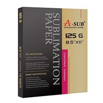 A-SUB Sublimation Paper 8.5x11 Inch 110 Sheets for Any Inkjet Printer which Match Sublimation Ink 12, 1