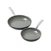 그린팬 채텀 세라믹 논스틱 프라이팬 2종 세트, 20.32cm + 25.4cm, 그레이