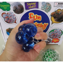 유튜브asmr 반짝이말랑이탱탱볼 트윙클 led문어 촉감놀이 아이들 육아 엄마 스트레스해소 개구리알 젤리 미러볼 주물럭볼 신기 아이디어선물, 파란색