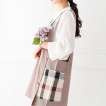 소담소담 브라운해지 원피스형앞치마 일반사이즈, 브라운