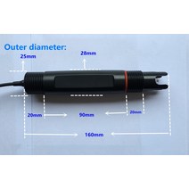 Industrial online pH electrode ORP high temperature probe meter with five wire, 한개옵션0