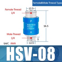 HSV-06 공압 핸드 슬라이드 밸브 유량 제어 수동 스위치 G1/8 1/4 3/8 1/2 BSPT 나사, 06 HSV-08
