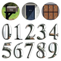 주택우편함 우체통 집 번호 스티커 도어플레이트 자체 접착 아파트 호텔 캐비닛 사서함 문번호판 모던한 장식용, [08] Black Number 7