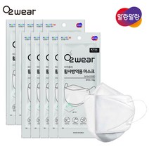 한컴 오투웨어 이지퓨어 KF94 황사마스크 10매(대형) 화이트- 개별포장 국내생산, 1개, 10개