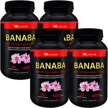 [미국빠른직구] 마이라이프 내추럴스 바나바 6000 코로솔산 4% (10mg) 120정 4병