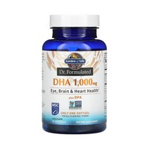 가든오브라이프 닥터포뮬러 DHA DPA 감귤류 30정 오메가 3, 1개, 기본