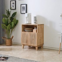 다원 버티컬 원목 고무나무 수납장 다목적 정수기대 주방가구