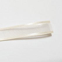 선물포장리본 꽃포장리본 양면 오간디 리본 (폭 6mm 길이90m)(폭 10mm/15mm/25mm/35mm 길이 45mm), 15mm, 25(연베이지)