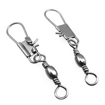 50pcs 스테인리스 스틸 스위이 스냅 스냅 스냅 낚시 루어 커넥터 액세서리