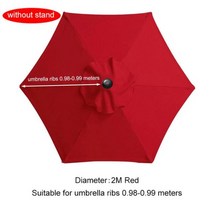 파라솔 교체 천 야외 파티오 가든 바나나 우산 커버 방수 양산 캐노피 6 갈비8 갈비, CHINA, 2m Red for 6 Ribs