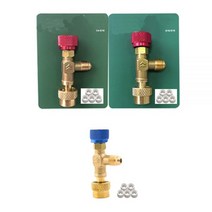 R410a R22 냉동 도구 에어컨 안전 밸브 어댑터 1/4 5/16 인치 수/암 스레드 충전 호스, F Type R410a