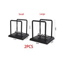 진자운동 무한동력 쇠구슬 뉴턴 크래들 밸런스 스틸 볼 올 블랙 진자 영구 운동 기계 물리학 과학 성인장난감 홈 인테리어, [03] 2PCS