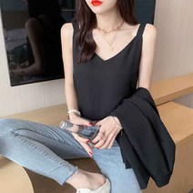 슬리브리스 정장민소매 여름 오피스룩 캐주얼옷 초커블라우스 체크블라우스 브이넥프릴블라우스