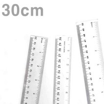 30cm 플라스틱자 투명 자 눈금자 직자 측정자 프라스틱 긴자 30센치 인치자 방안자 제도 용품