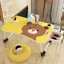 MORE베드 테이블 침대컴퓨터잠실학생숙소침실접이책상캐릭터귀여운책상소녀심, 05 귀여운 딩딩고양이[카드 슬롯]