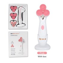 클렌징 브러시 소닉 뉴 페이스 로테이션 클렌징 브러시 갈바니카 페이셜 스파 시스템은 깊이 깨끗하고 블랙 헤드를 제거 할 수 있습니다., Pink-with box-3_5