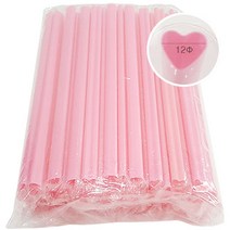 12x21 하트 스트로우 버블 (핑크) 빨대 개별포장 50개, 1개