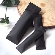 알루미늄파우치 100pcs 눈물 노치 두꺼운 크래프트 종이 오픈 탑 열 밀봉 호일 커피 분말 액체 식품 패키지 가방, 5.5x15cm, 매트 블랙