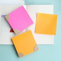 형광 포스티지 크기 포스트잇 사이즈 테이프 주황 100P 만능 접착 메모지 얇은 책 띠지 표시 포스트지 공시생 감성 판촉물 사무용 기록 종이