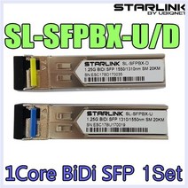 [W+61A+52E]기가 1코어 SFP지빅모듈 1Core BIDI SFP 싱글(1세트) 0**0220ea, 쿠팡 본상품선택, 1개