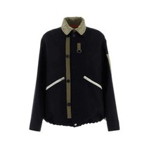Sacai 나일론 패널 믹스 버튼업 자켓