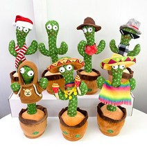 크앤비 KC인증 당일발송 허기워기 춤추는 선인장 말따라하는 말하는 노래하는 녹음 춤추는 선인장 인형 건전지타입, 마라카스선인장(볼륨조절추가)