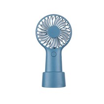 NC 미니 핸드헬드 팬 개인 포켓 팬 휴대용 팬 USB 충전 배터리 작동 소형 책상 쿨링 페이스 팬 베이스 포함 조절 가능한 2가지 속도 미니 팬 사무실 야외 여행용 (블루