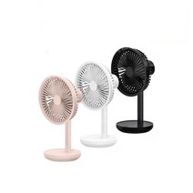 샤오미 생태계 미니 선풍기 사무실 저소음 회전형 USB C타입 충전식, 핑크