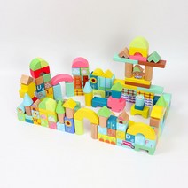 토도리브로-파스텔 가든 원목블록 120P