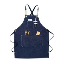 다나와라 프리미엄 캔버스 앞치마, 네이비, 1개