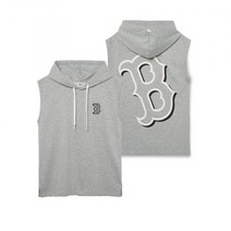 MLB 남성 베이직 후드 나시 티셔츠 BOS (Melange Grey)