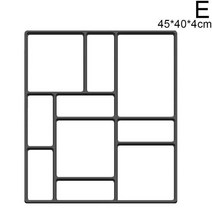 콘크리트 금형 포장 가든 ReusableDIY 플라스틱 경로 제조기 스테핑 스톤 시멘트 벽돌 정원 돌 도로, 05 E