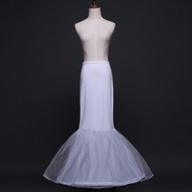 머메이드 드레스 패치 스판 밴딩허리 하단와이어 속치마 패티코트-롱-12