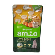 풀무원건강생활 아미오 자연담은 고양이 퓨레 10g, 닭가슴살 + 당근 혼합맛, 2개